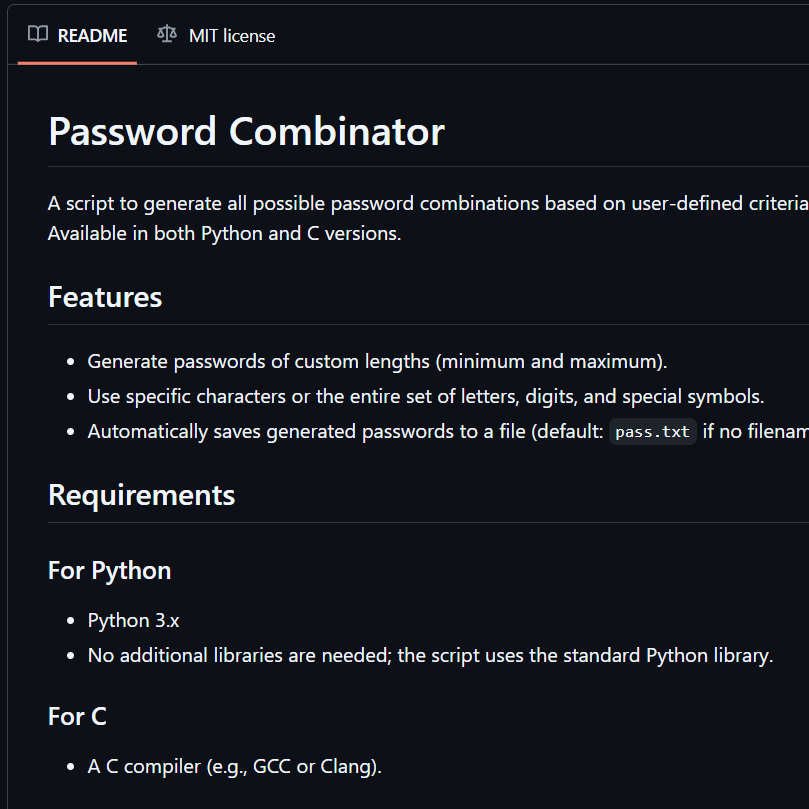 Password Combinator